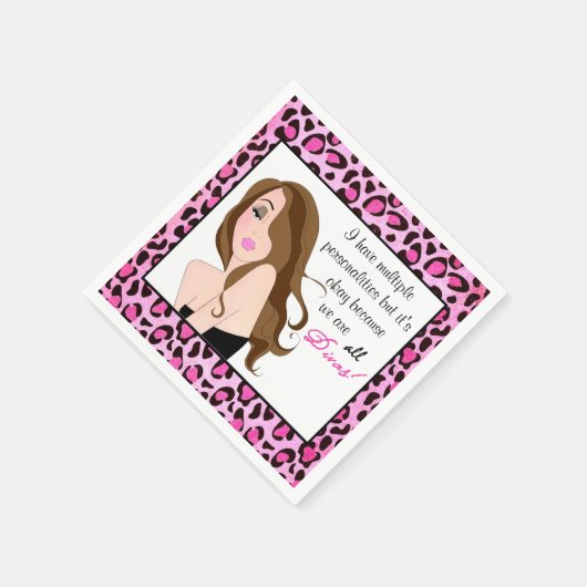 Serviette En Papier J'Ai Plusieurs Personnalités...Nous Sommes Tous De (Coin)