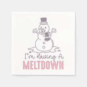 Serviette En Papier J'ai une fonte - Drôle Snowman Design