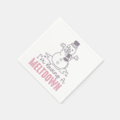 Serviette En Papier J'ai une fonte - Drôle Snowman Design (Coin)