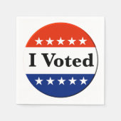 Serviette En Papier J'ai voté les élections de 2026 (Devant)