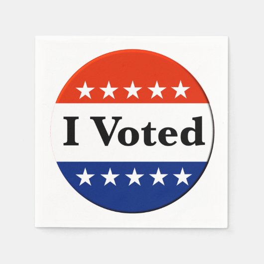 Serviette En Papier J'ai voté les élections de 2026 (Devant)