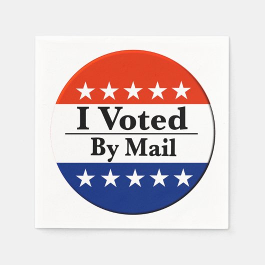 Serviette En Papier J'Ai Voté Par Courrier (Devant)