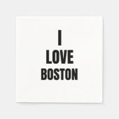 SERVIETTE EN PAPIER J'AIME BOSTON (Devant)