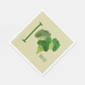 Serviette En Papier J'aime Brocoli (Coin)