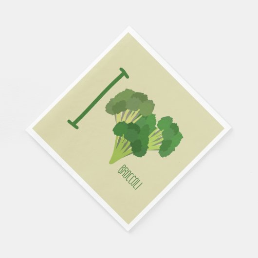 Serviette En Papier J'aime Brocoli (Coin)