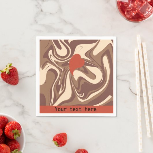 Serviette En Papier J'aime cappuccino coutume (En situation)