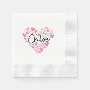Serviette En Papier J'aime Chloe