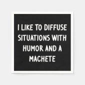 Serviette En Papier J'aime diffuser des situations (Devant)