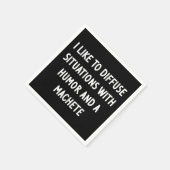 Serviette En Papier J'aime diffuser des situations (Coin)