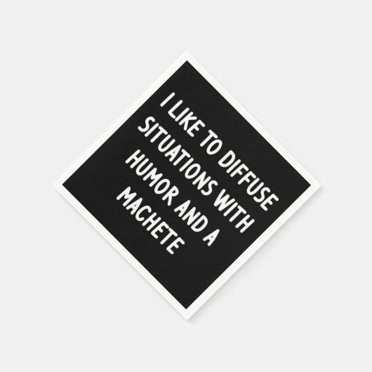 Serviette En Papier J'aime diffuser des situations (Coin)