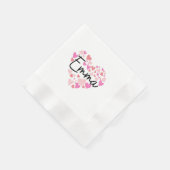 Serviette En Papier J'aime Emma (Coin)
