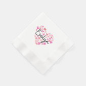 Serviette En Papier J'aime Evelyn (Coin)