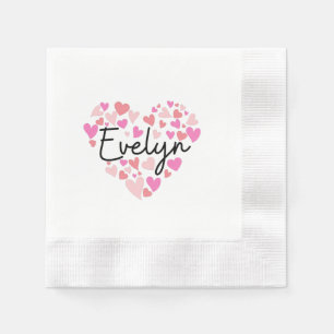 Serviette En Papier J'aime Evelyn