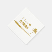 Serviette En Papier J'aime Florida Gold (Coin)