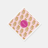 Serviette En Papier J'aime Hamsters Motif Hamster Rose (Coin)