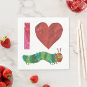 Serviette En Papier J'Aime La Caterpillar Très Affamée (En situation)