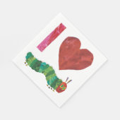 Serviette En Papier J'Aime La Caterpillar Très Affamée (Coin)