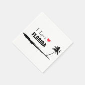 Serviette En Papier J'aime la Floride (Coin)