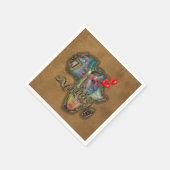 Serviette En Papier J'aime l'Afrique (Coin)