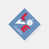 Serviette En Papier J'aime le triathlon (Coin)