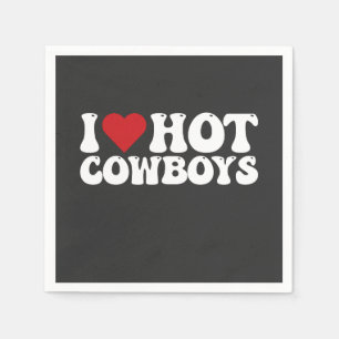 Serviette En Papier J'Aime Les Chauds Cowboys
