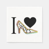 Serviette En Papier J'aime les chaussures (Devant)