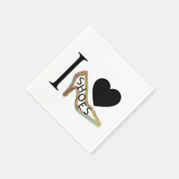 Serviette En Papier J'aime les chaussures