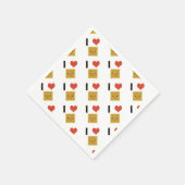 Serviette En Papier J'aime les gaufres (Coin)