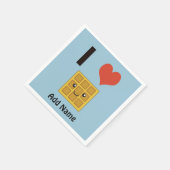 Serviette En Papier J'aime les gaufres (Coin)