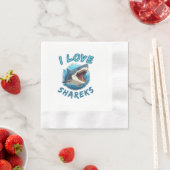 Serviette En Papier J'aime les requins Fisher (En situation)