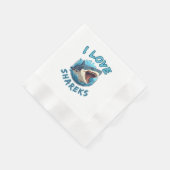 Serviette En Papier J'aime les requins Fisher (Coin)