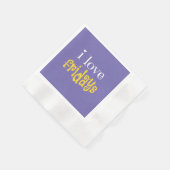 Serviette En Papier J'aime les vendredis (Coin)