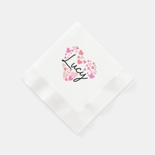 Serviette En Papier J'aime Lucy (Coin)