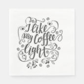 Serviette En Papier J'Aime Ma Lumière Café (Devant)