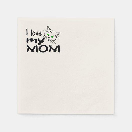 Serviette En Papier J'Aime Ma Maman (Devant)