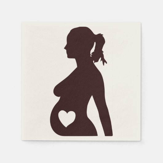 SERVIETTE EN PAPIER J'AIME MON BÉBÉ (Devant)