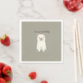 Serviette En Papier J'aime mon Bouledogue Français (En situation)