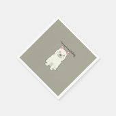 Serviette En Papier J'aime mon Bouledogue Français (Coin)