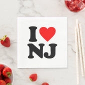 SERVIETTE EN PAPIER J'AIME NJ (En situation)