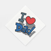 Serviette En Papier J'aime papa (Coin)