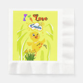 Serviette En Papier J'aime Pâques (Devant)