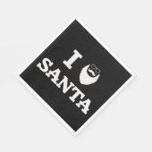 Serviette En Papier J'aime Père Noël (Coin)