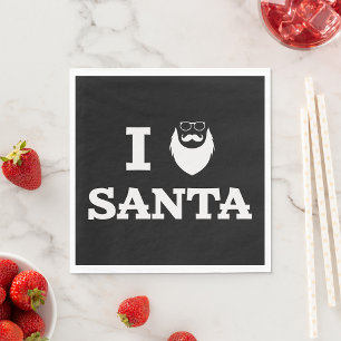 Serviette En Papier J'aime Santa