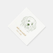 Serviette En Papier J'Aimerais Avoir Été Invité Pet Mariage Napkins (Coin)