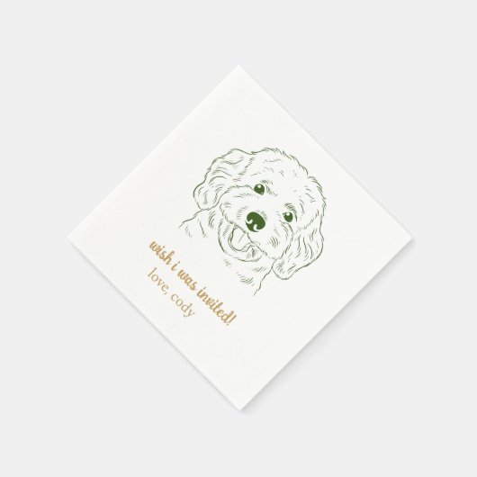 Serviette En Papier J'Aimerais Avoir Été Invité Pet Mariage Napkins (Coin)