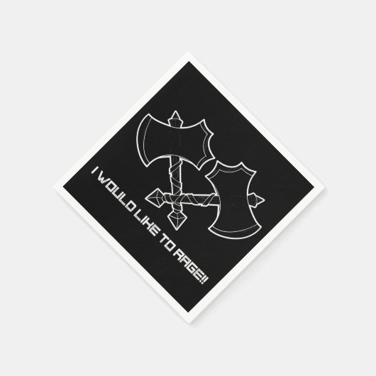 Serviette En Papier "J'aimerais faire rage" - le barbare, toujours. (Coin)