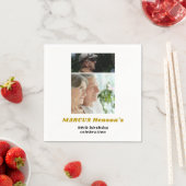 Serviette En Papier Jalon 90e anniversaire 2 Photos (En situation)