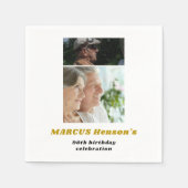 Serviette En Papier Jalon 90e anniversaire 2 Photos (Devant)