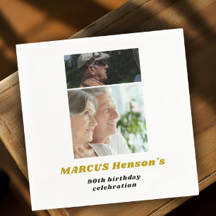 Serviette En Papier Jalon 90e anniversaire 2 Photos