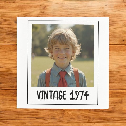 Serviette En Papier Jalon vintage Anniversaire Garde photo